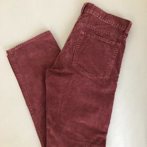 J.Crew Corduroy Pants - Dark Red 30x30
